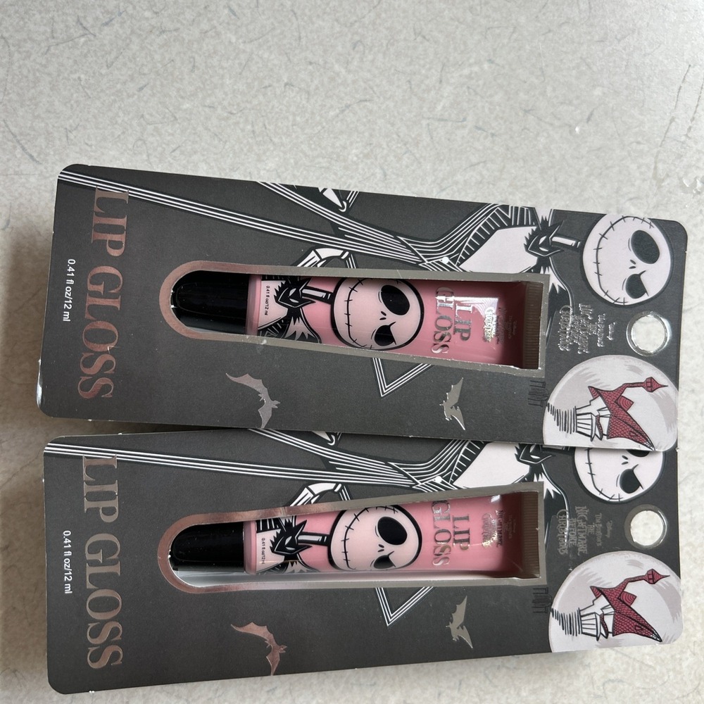 Disney The Nightmare‎ Before Christmas Lip Gloss. Pink. 2 Pack
